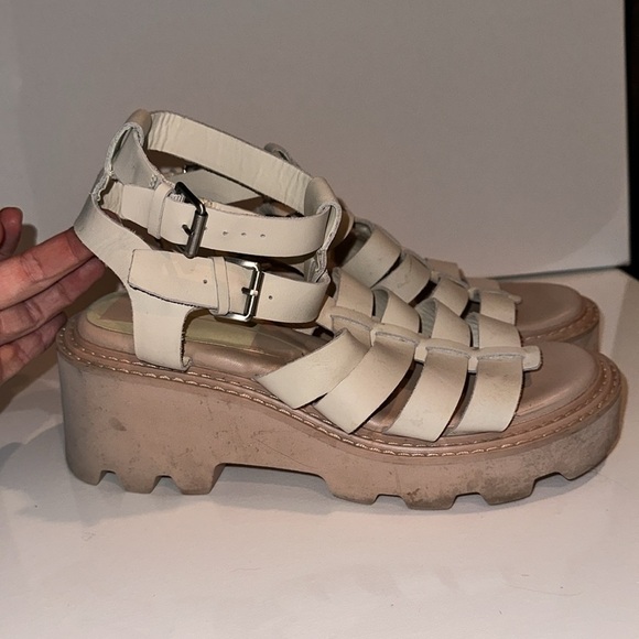 DOLCE VITA Gladiator 90's Womens Ivory Platform Sandals 8 - Picture 3 of 5